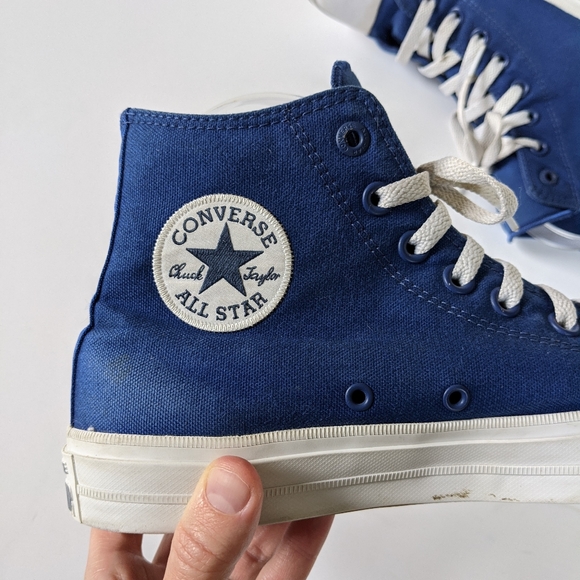 Converse Chuck Taylor ll Blue High Top Sneakers - Picture 10 of 10